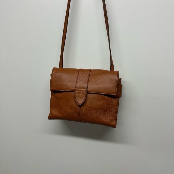 J. Crew Brown Leather Crossbody Bag - Picture 7 of 12